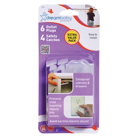 Dreambaby Clear Plastic Safety Catches & Outlet Covers Kit, 10PK 5989173